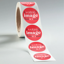 Load image into Gallery viewer, Rouleau d’étiquettes rondes à l’épreuve de l’eau