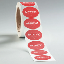 Load image into Gallery viewer, Oval Paper Roll Labels